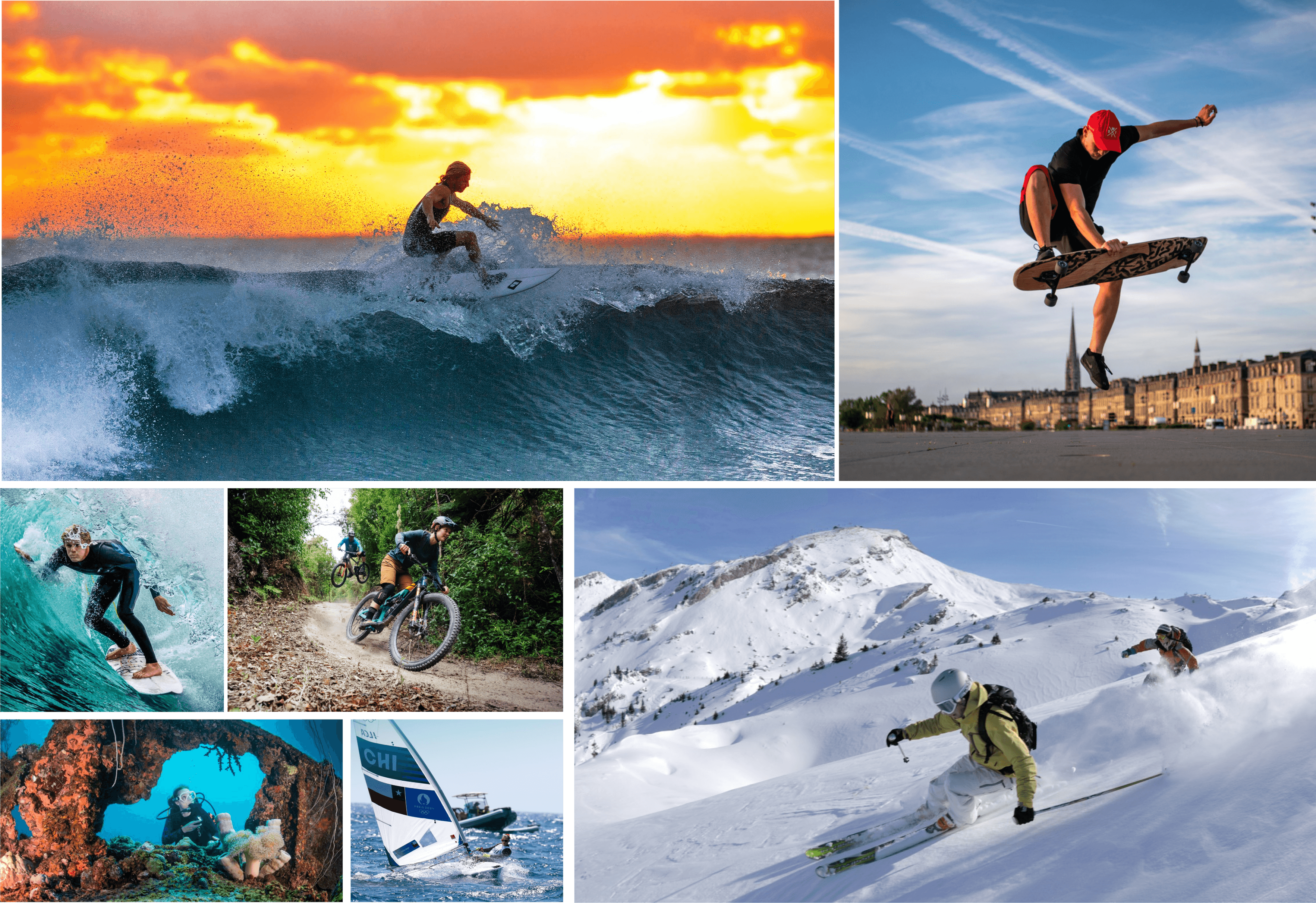 Action sports hero background